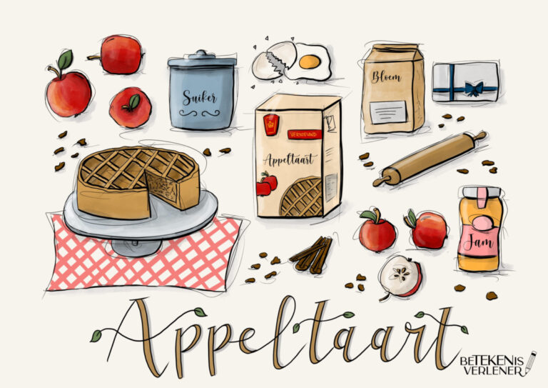 Appeltaart recept uitgetekend - Betekenis verlener